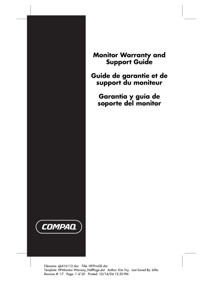 Compaq 378901-008 - FP 700 - 15" LCD Monitor Installation instructions