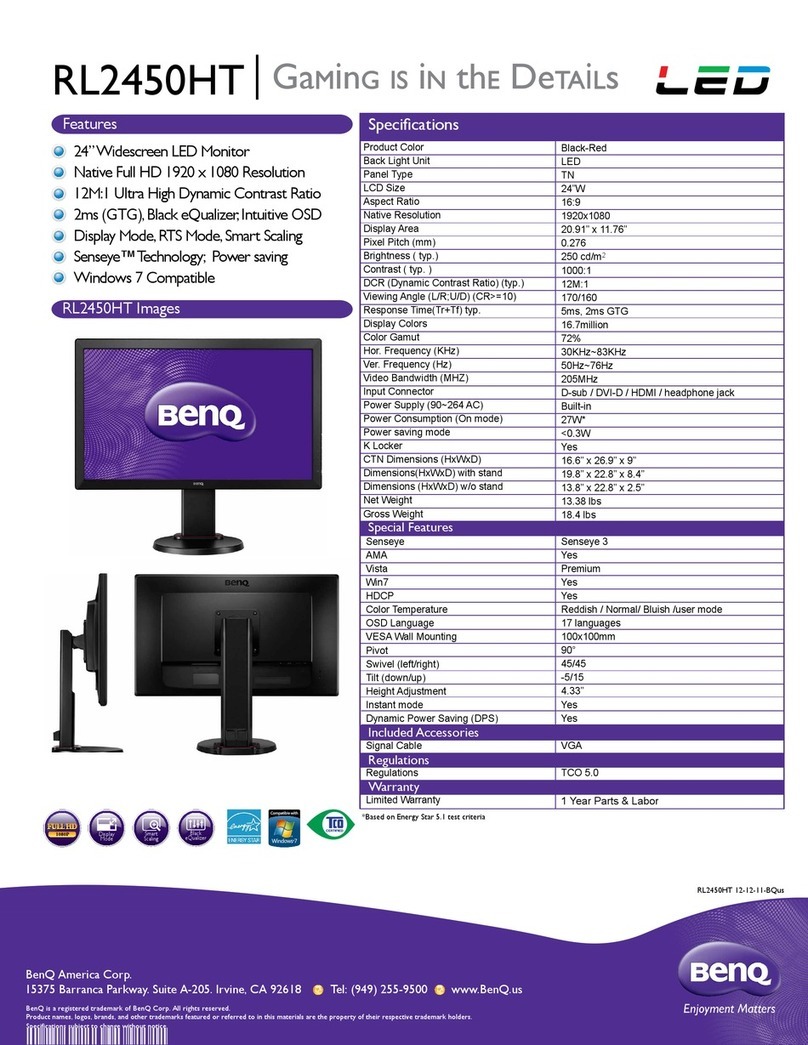 BenQ RL2450HT User manual