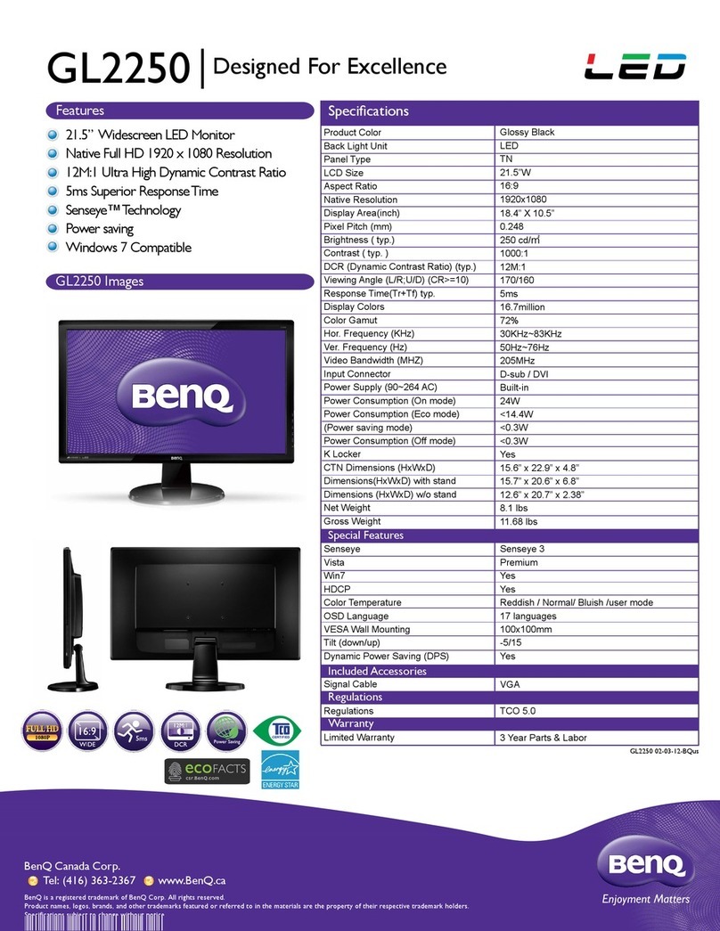 BenQ GL2250 User manual