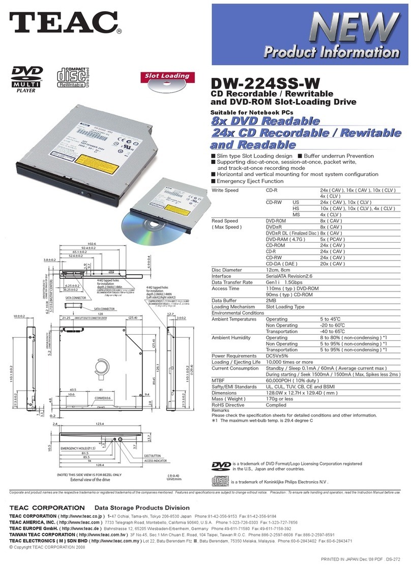 Teac DW-224SS-W Product information