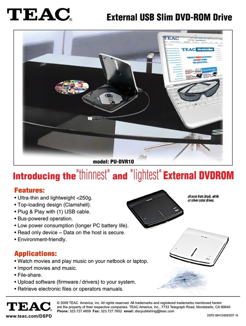 Teac PU-DVR10 datasheet