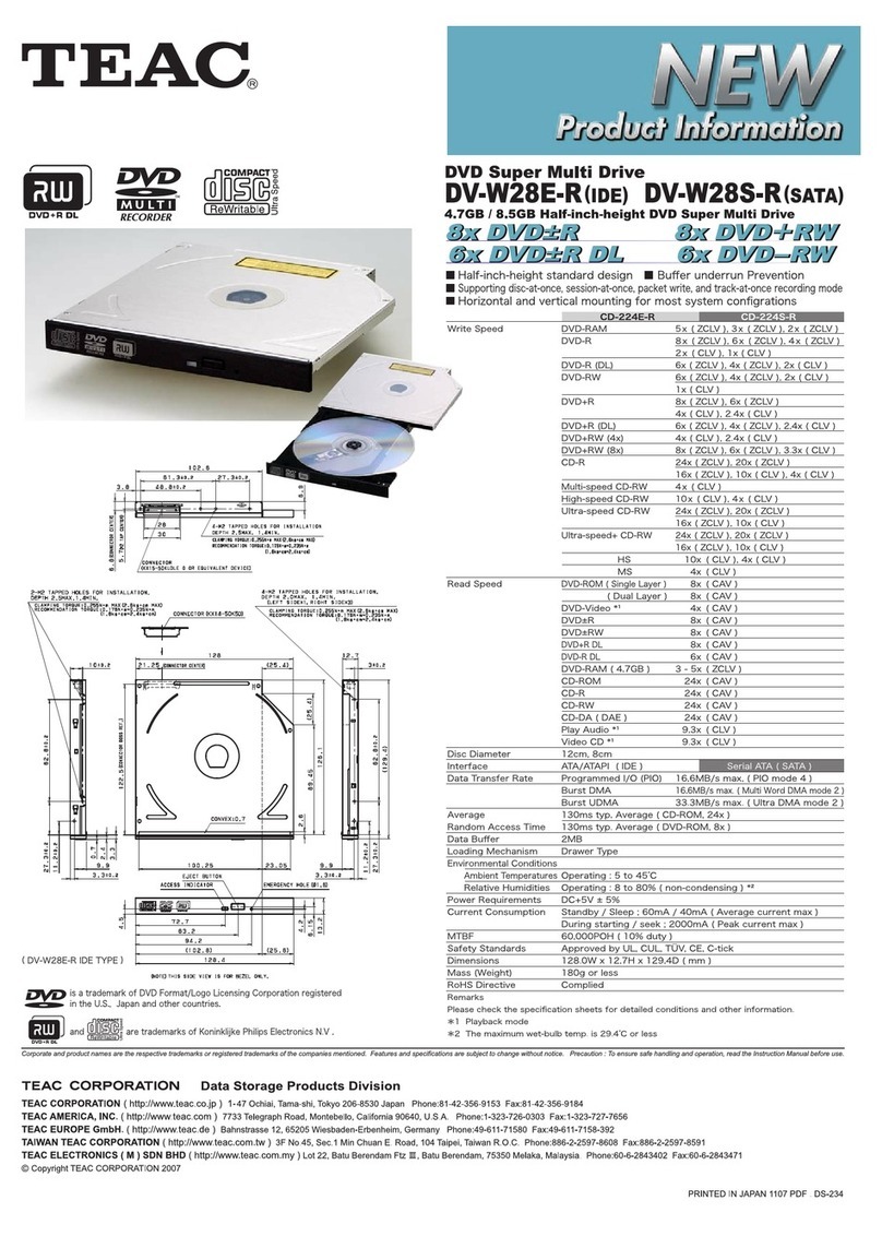 Teac DV-W28S-R User manual