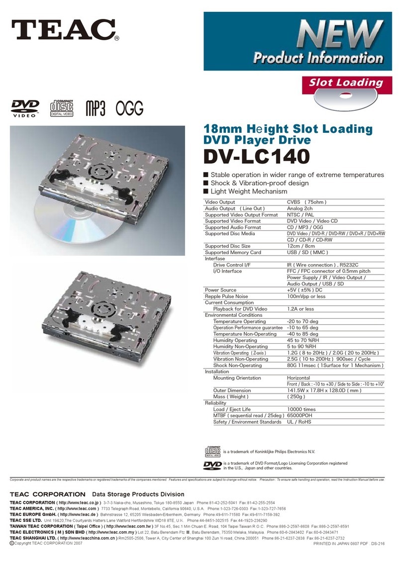 Teac DV-LC140 Product information