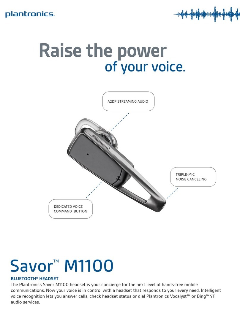Plantronics Savor M1100 User manual
