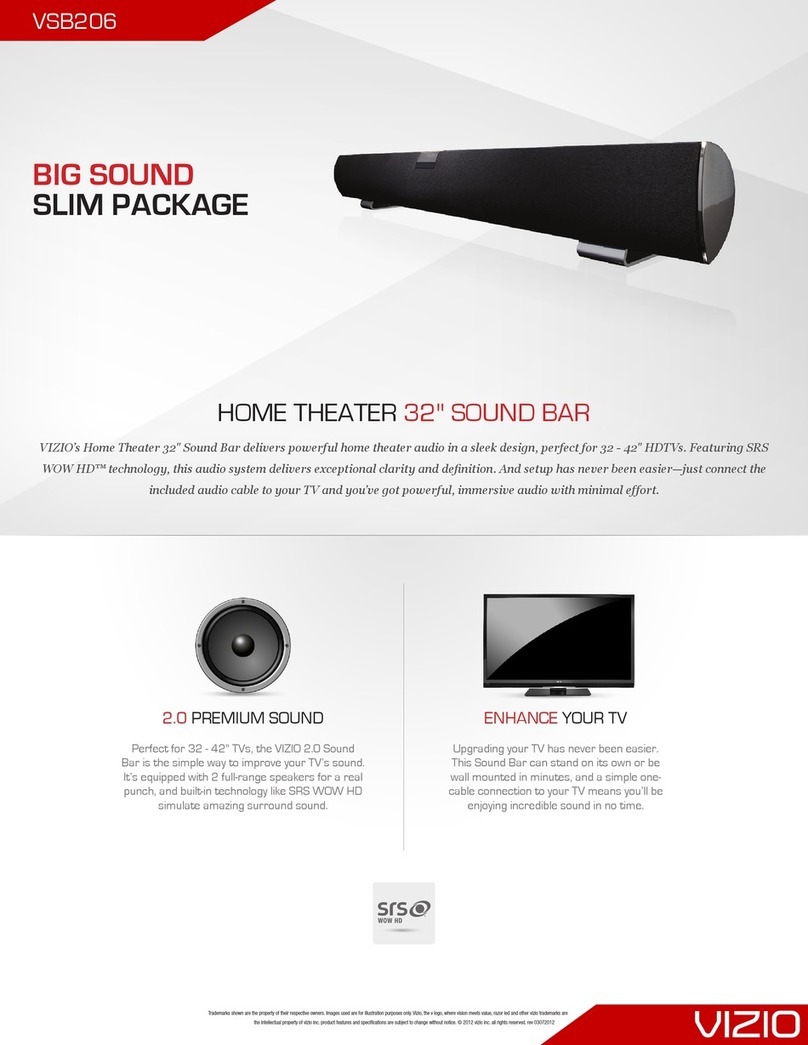 Vizio VSB206 User manual