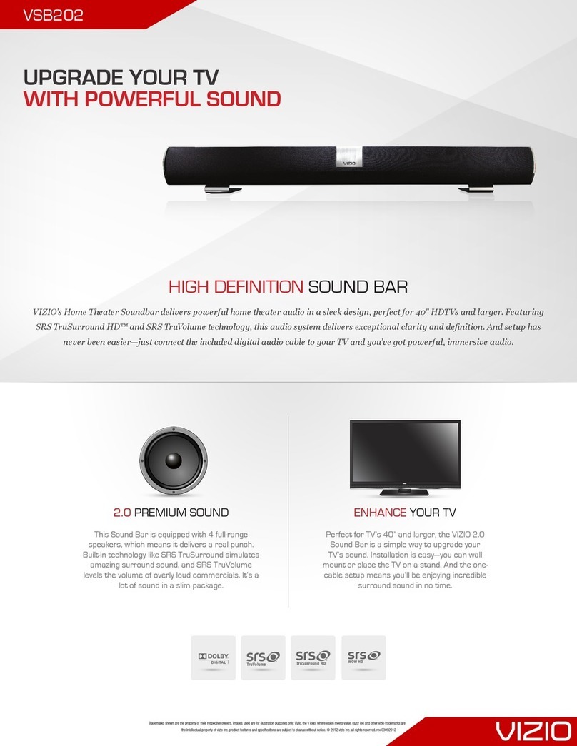 Vizio VSB202 datasheet