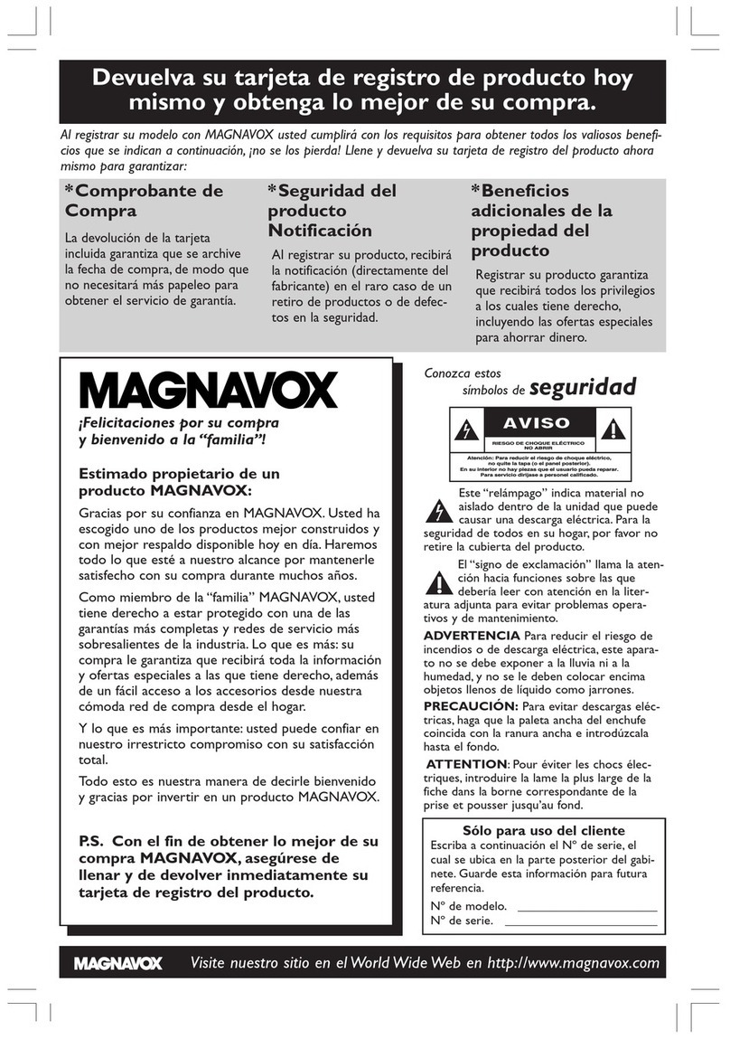 Magnavox MRD130 - Dvd Home Theatre System User manual