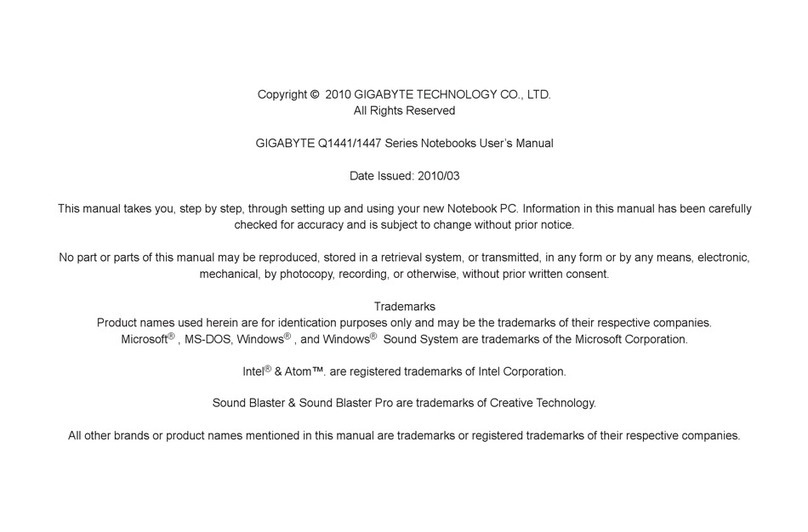 Gigabyte Q1447N User manual