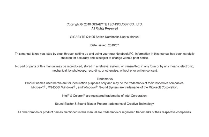 Gigabyte Q1105M User manual