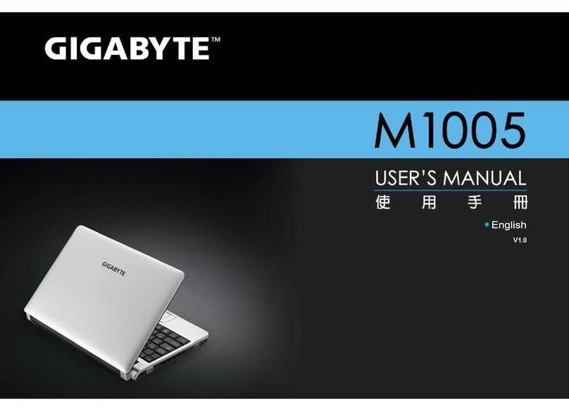 Gigabyte M1005 Series User manual Gigabyte M1005 Series User manual