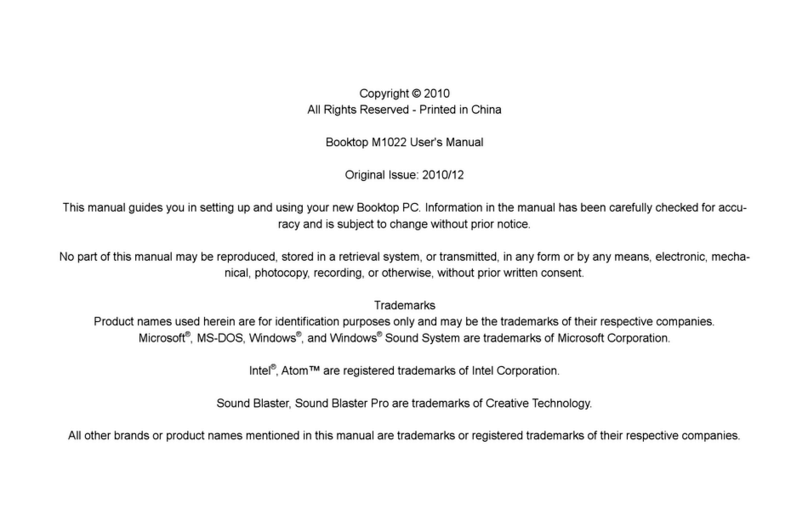 Gigabyte M1022C User manual