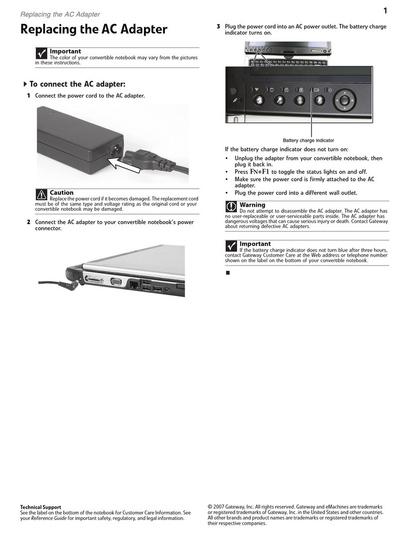 Gateway C-140S User manual