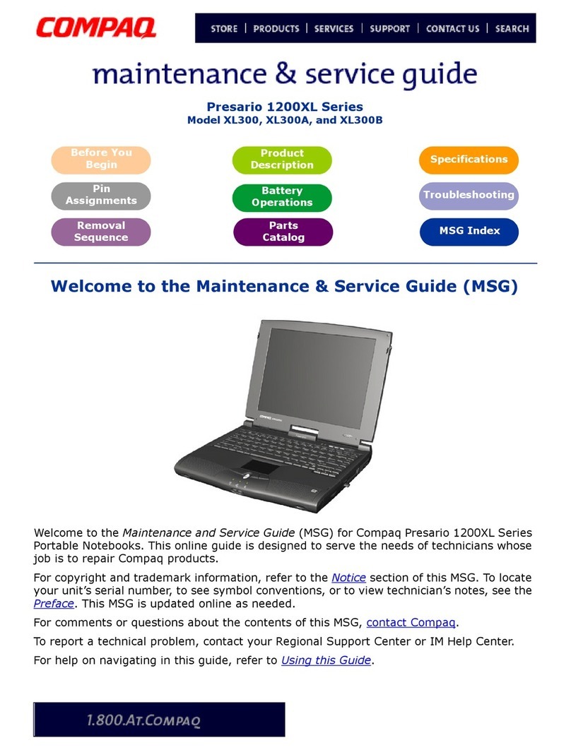 Compaq 12XL125 - Presario - K6-2 533 MHz User manual
