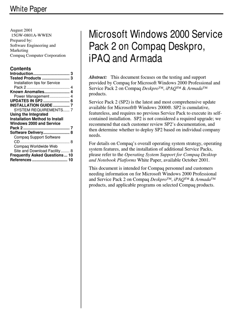 Compaq 1700 - Armada - PII 266 MHz User manual
