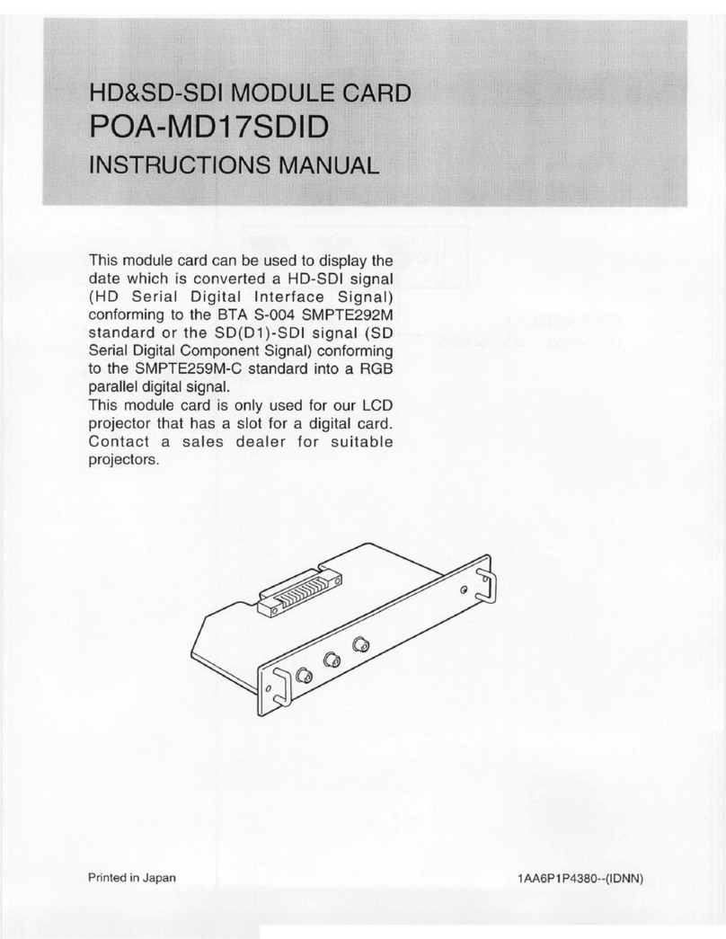 Sanyo POA-MD17SDID - Projector Terminal Expansion... instruction manual