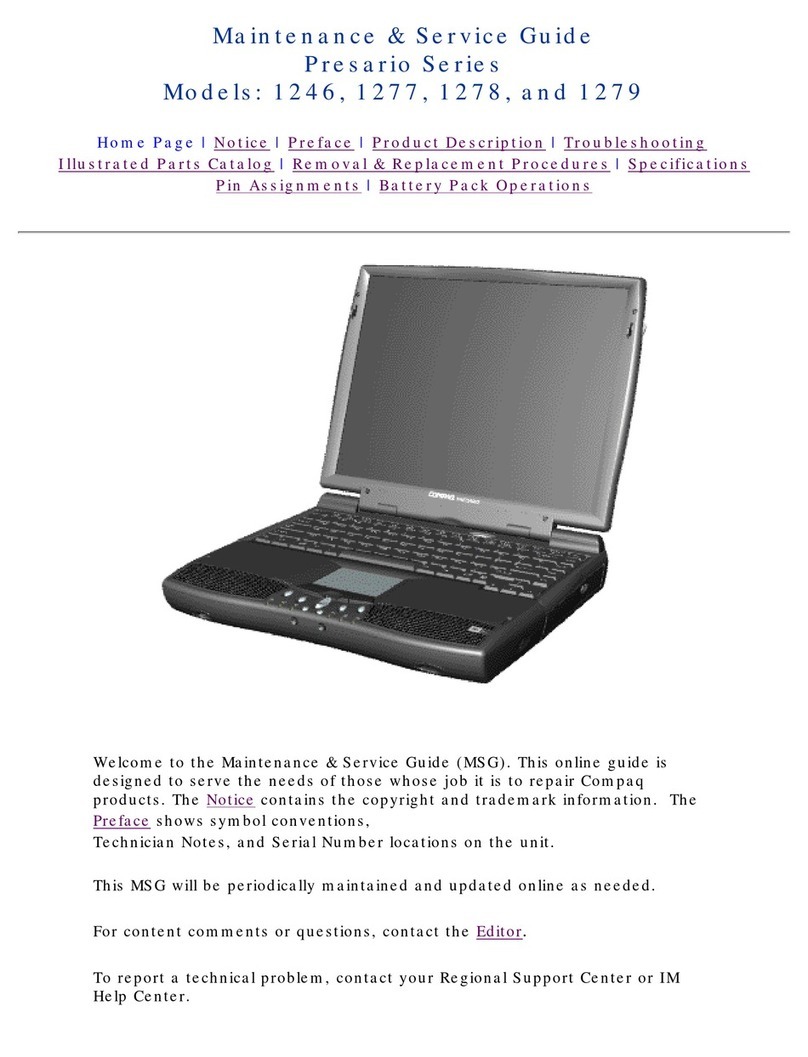 Compaq 1200US - Presario - Celeron 800 MHz Manual