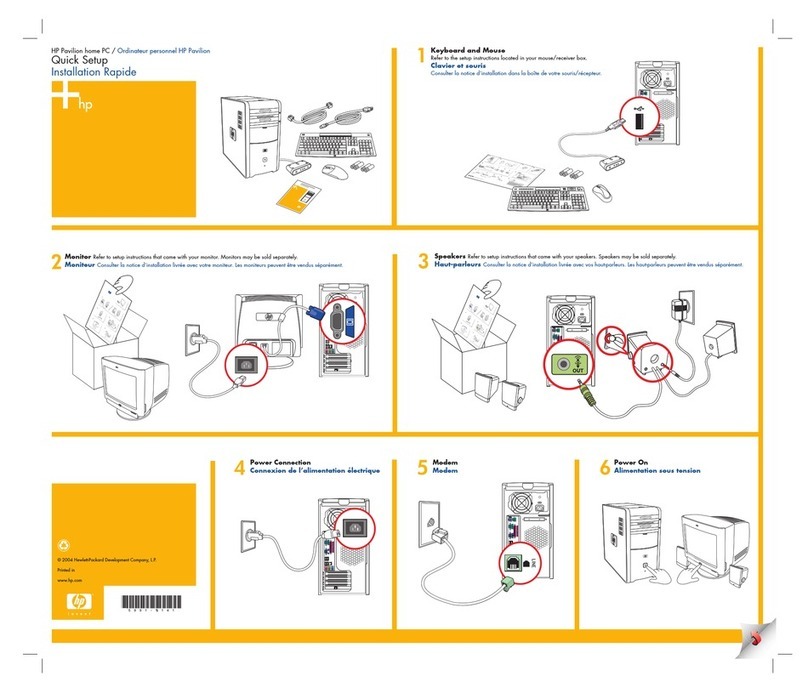 HP Pavilion home PC Specification sheet