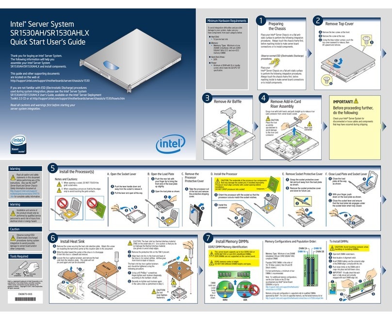 Intel SR1530AHLX - Server System - 0 MB RAM User manual