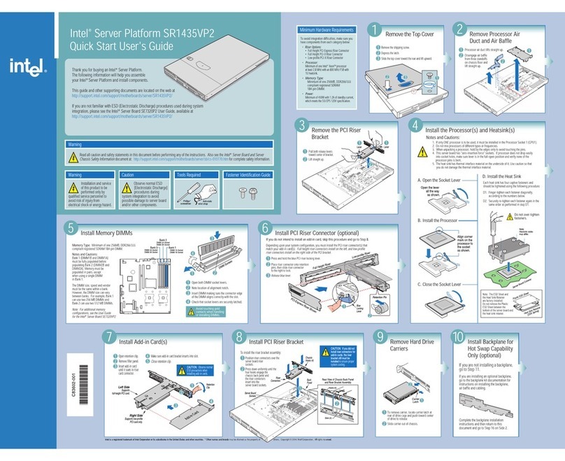 Intel SR1435VP2 - Server Platform - 0 MB RAM quick start guide