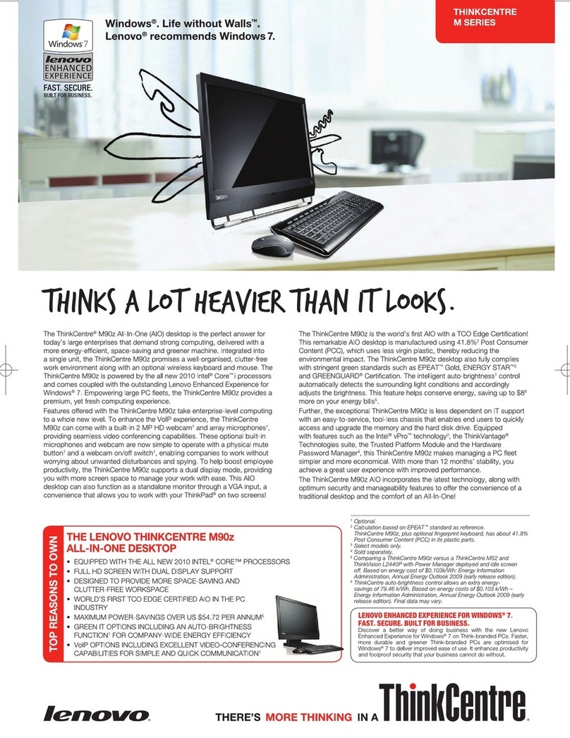 Lenovo 0870A6U Specifications
