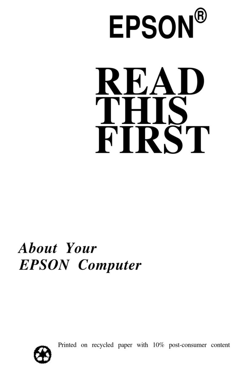 Epson ActionPC 2000 Instruction sheet