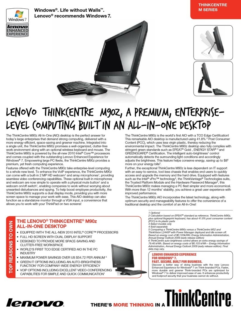 Lenovo ThinkCentre M90z User manual