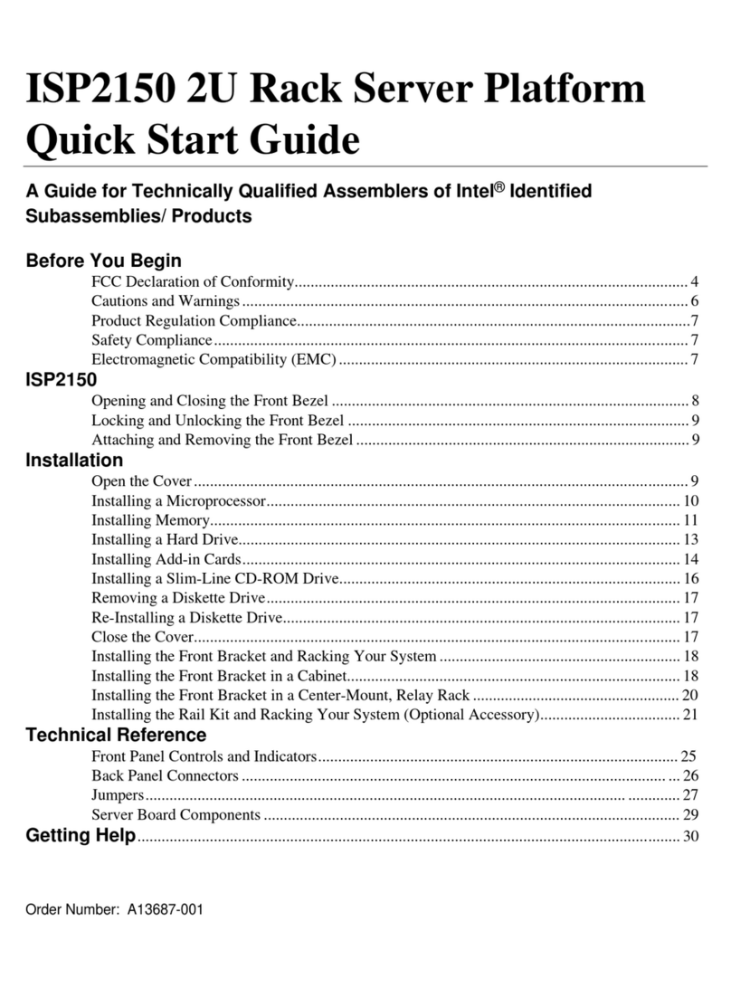 Intel ISP2150 - Server Platform - 0 MB RAM quick start guide