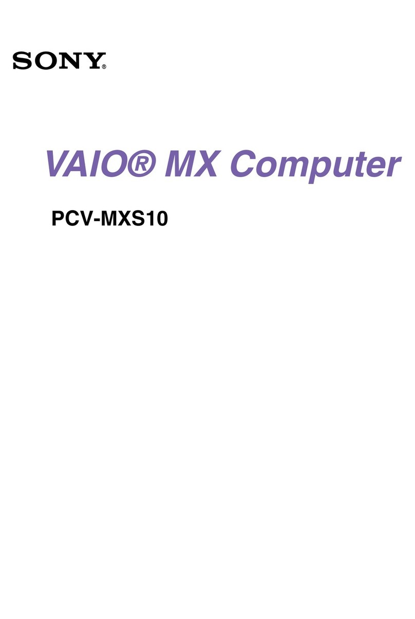 Sony VAIO MX PCV-MXS10 User manual