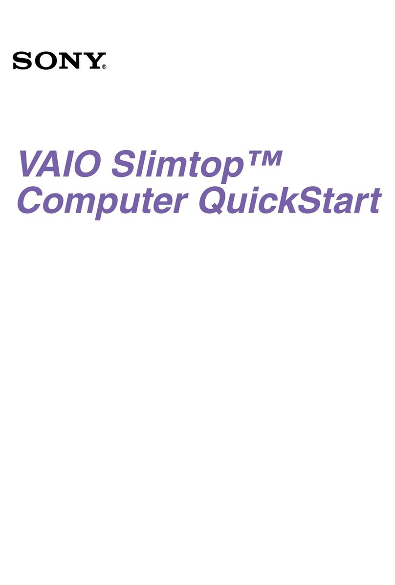 Sony PCV-LX920 - Vaio Slimtop Computer User manual