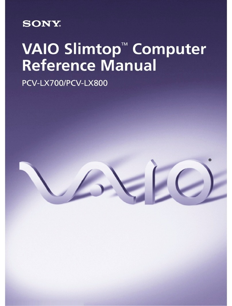 Sony PCV-LX700 - Vaio Slimtop Computer User manual