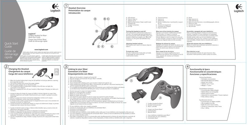 Logitech 980363-0403 - Cordless Headset For Xbox User manual