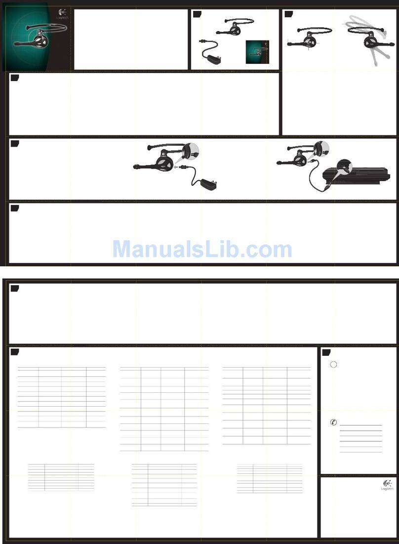 Logitech 980362-0403 - Cordless Vantage Headset User manual Logitech 980362-0403 - Cordless Vantage Headset User manual