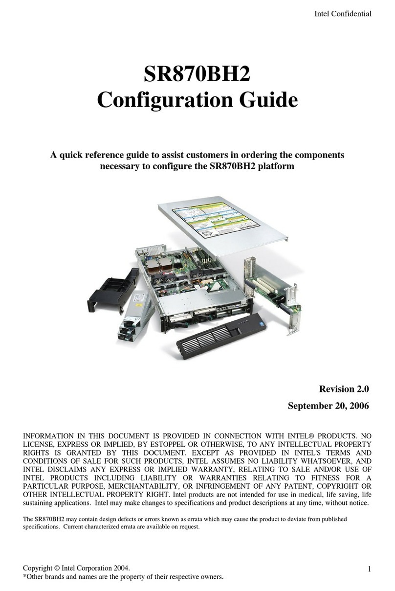 Intel SR870BH2 - Server Platform - 0 MB RAM User manual