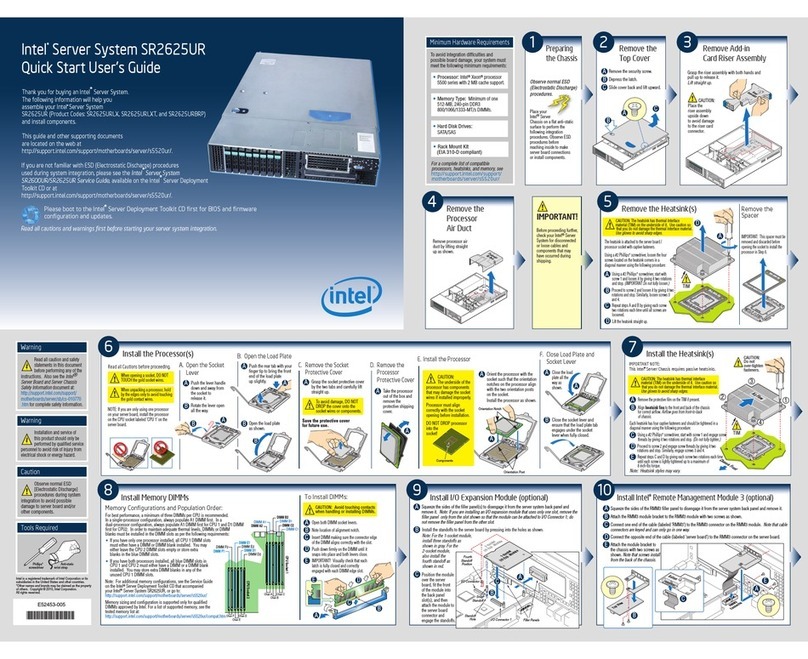 Intel SR2625UR - Server System - 0 MB RAM User manual
