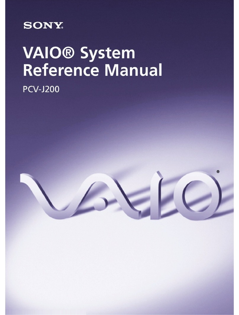 Sony PCV-J200 - Vaio Desktop Computer User manual Sony PCV-J200 - Vaio Desktop Computer User manual