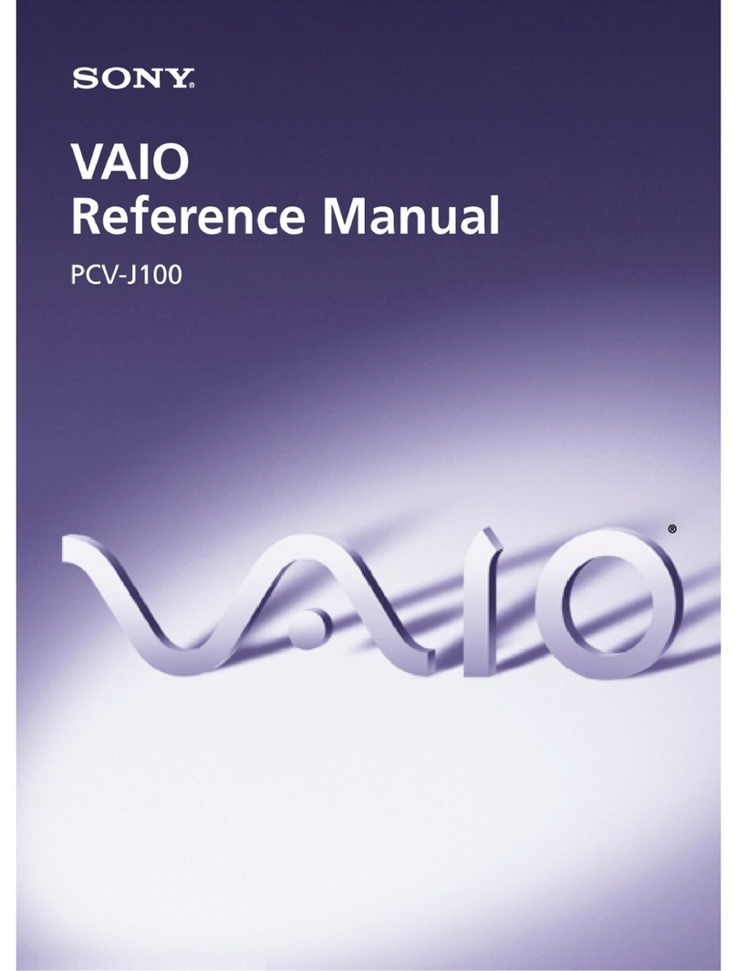 Sony PCV-J100 - Vaio Desktop Computer User manual