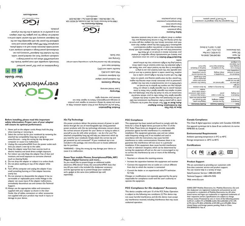 I-GO EVERYWHERE MAX User manual