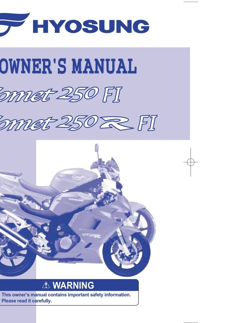 HYOSUNG GT250 FI owner's manual