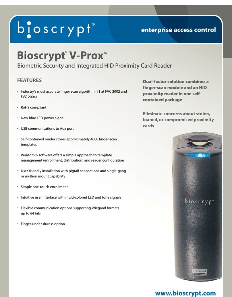 bioscrypt V-Prox datasheet
