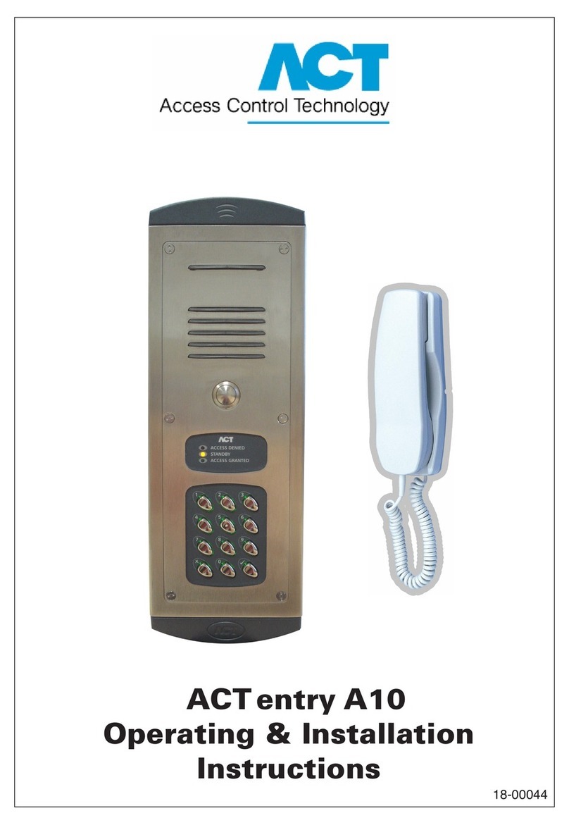 ACT ENTRY A10 User manual ACT ENTRY A10 User manual