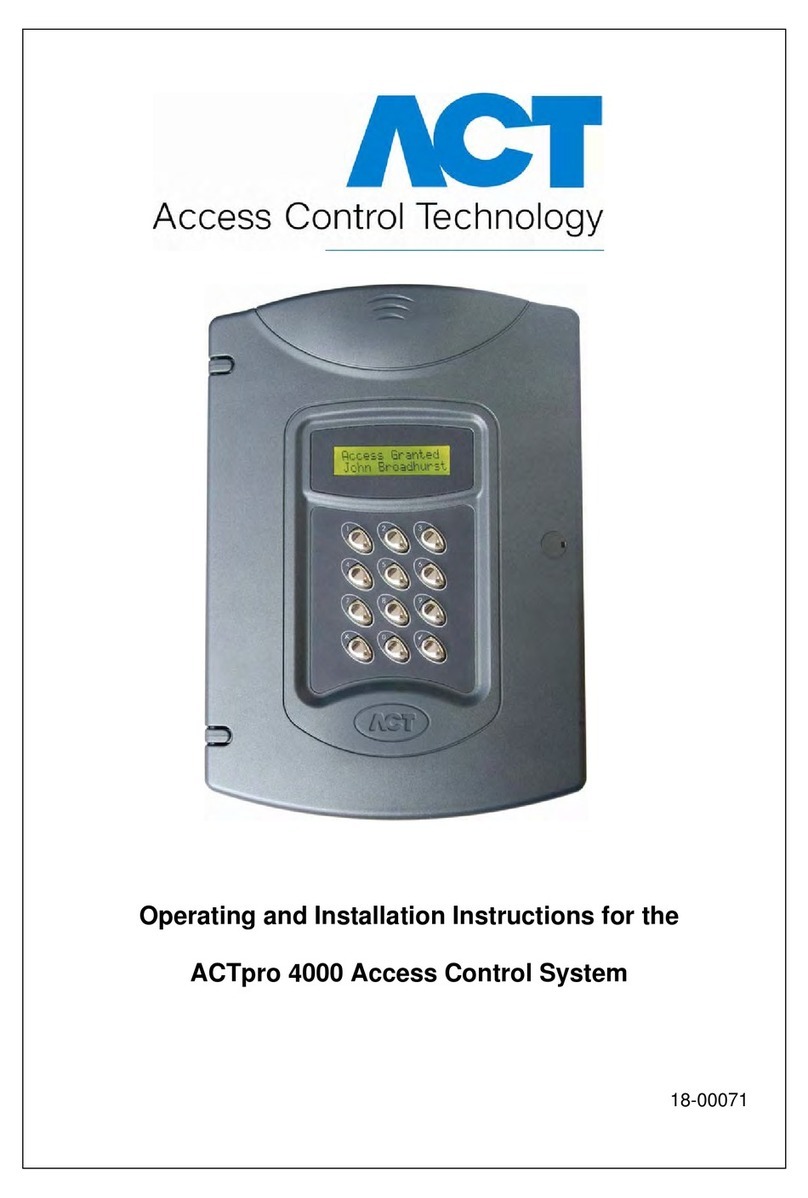 ACT ACTPRO 4000 Operating and installation instructions