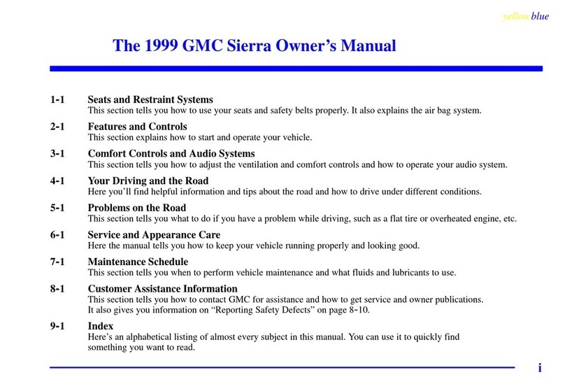 GMC SIERRA CK2 1999 User manual