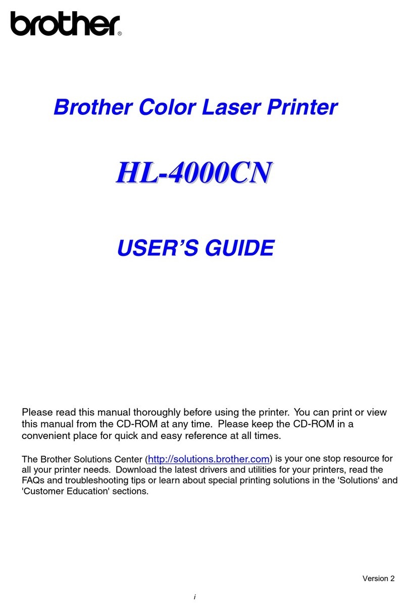 Brother 4000CN - HL Color Laser Printer user guide