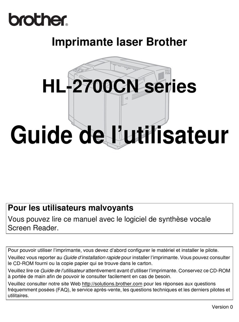 Brother 2700CN - HL Color Laser Printer Quick start guide