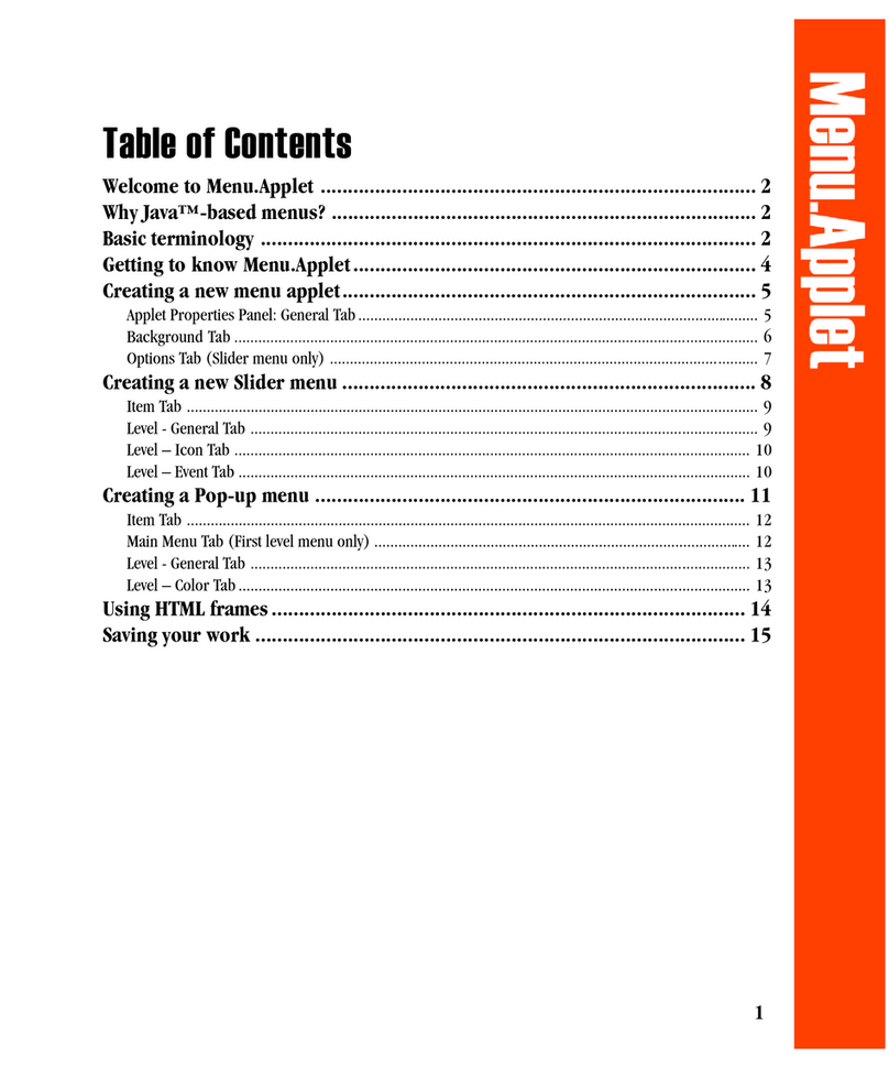 Ulead MENU.APPLET User manual Ulead MENU.APPLET User manual