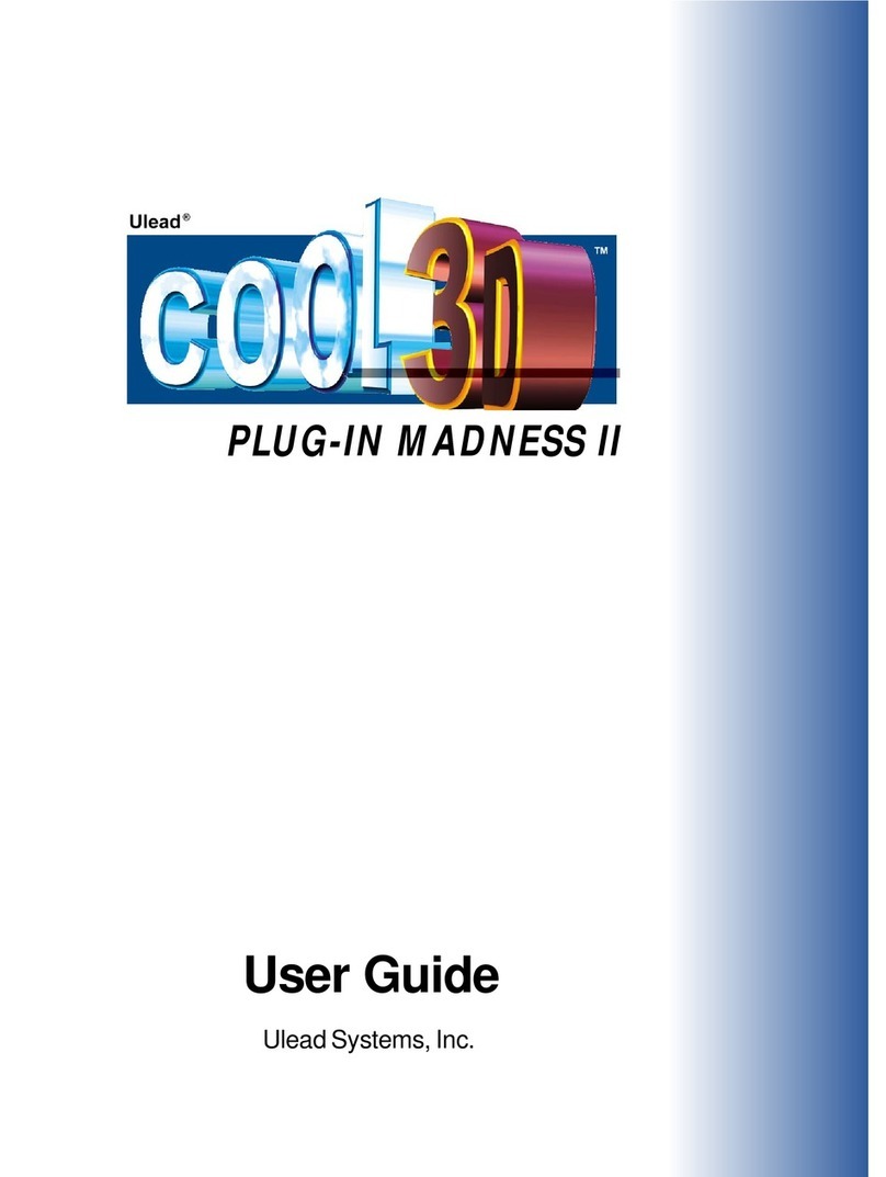 Ulead COOL 3D-PLUG-IN MADNESS II User manual
