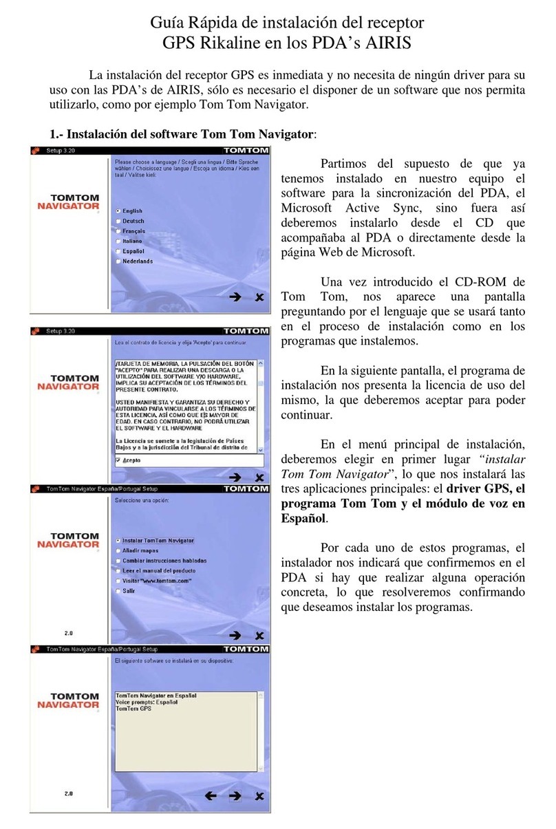 AIRIS GPS RIKALINE GUÍA RÁPIDA DE INSTALACIÓN
