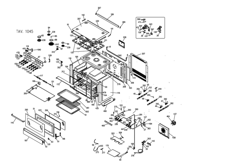 AIRLUX GlemGas XCC940CG parts manual