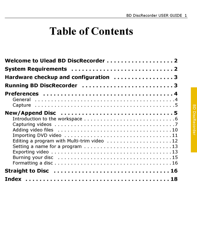 Ulead BD DISCRECORDER manual