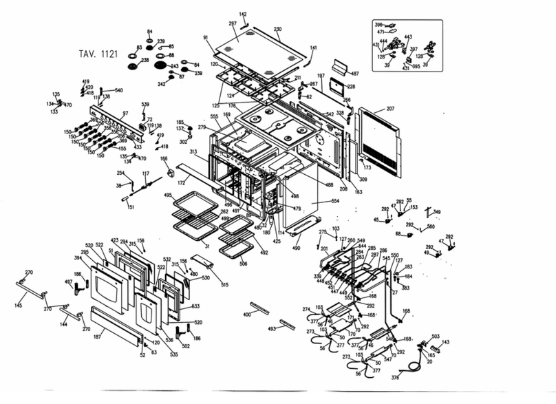 AIRLUX GlemGas XCU380C parts manual